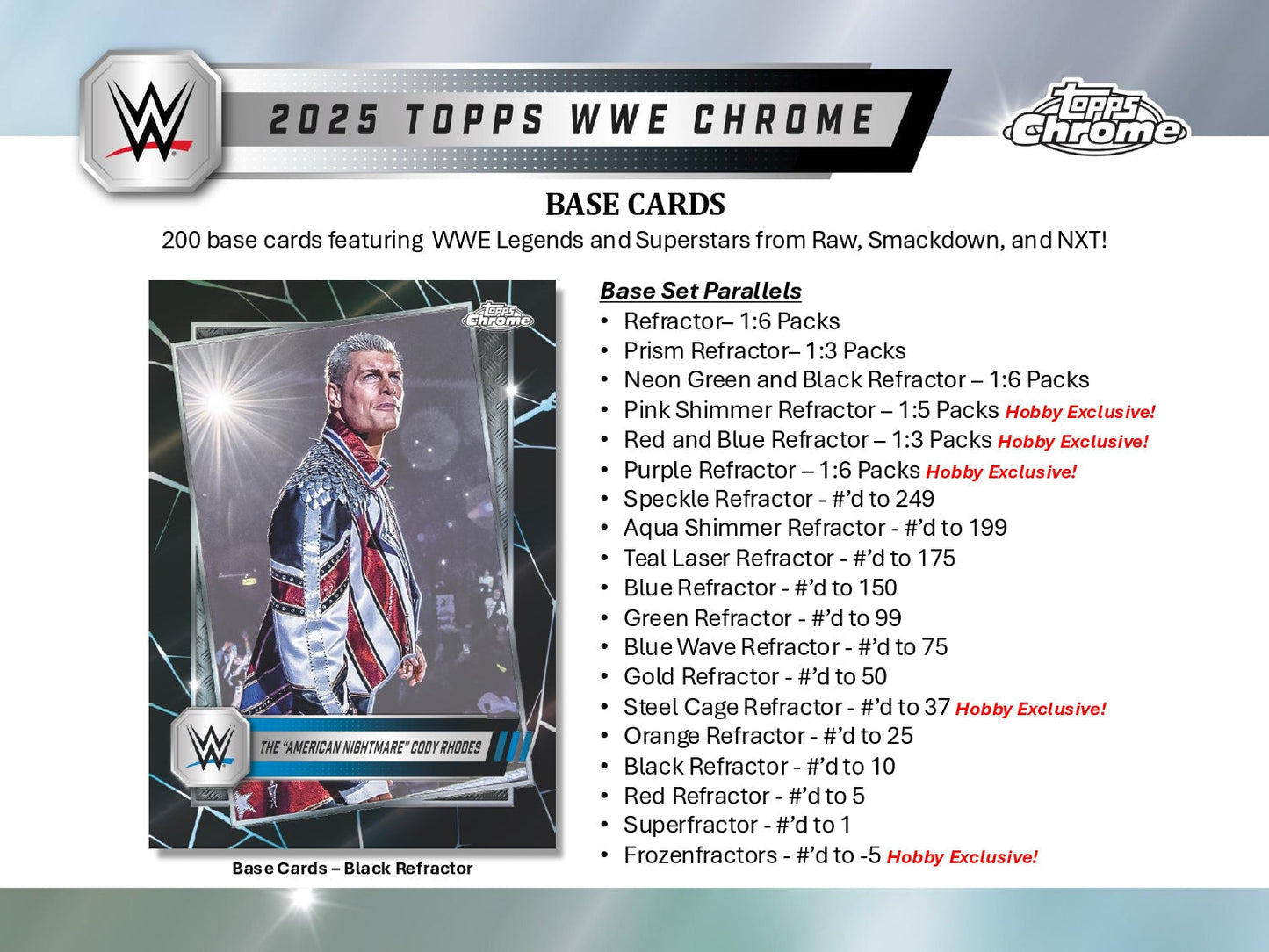 Topps Chrome WWE 2025 - Hobby Box