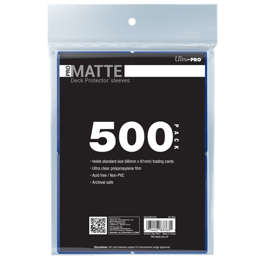 Ultra PRO PRO-Matte Standard Deck Protector Sleeves Bundle - Blue (500)