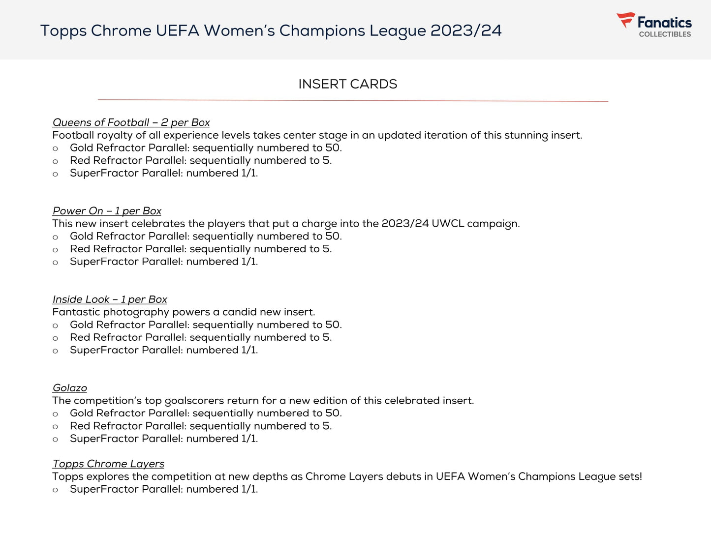 Topps Chrome UEFA Women's Champions League 2023/24 - Value Box