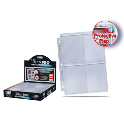 Ultra PRO 4-Pocket Secure Page for Toploaders (100)