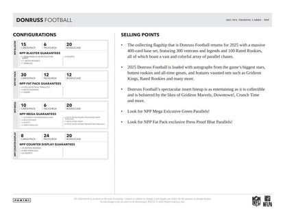 Panini Donruss Football 2025 - Blaster Box