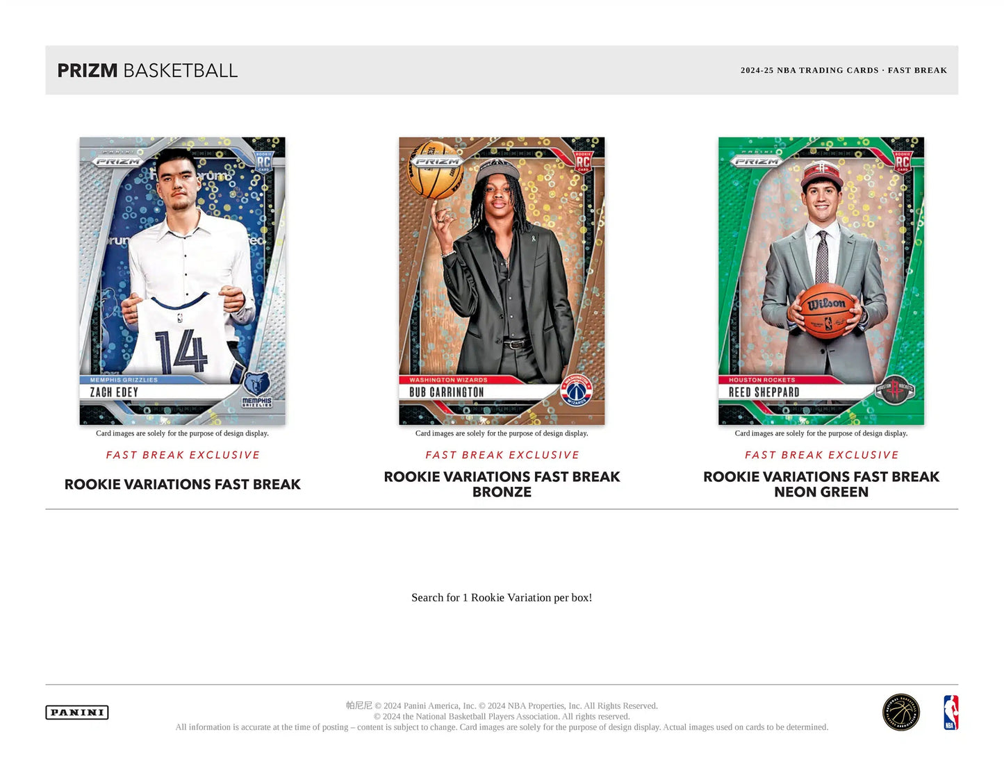 Panini Prizm NBA Basketball 2024/25 - Fast Break Box