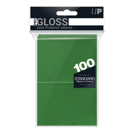Ultra PRO PRO-Gloss Standard Deck Protector sleeves - Green (100)