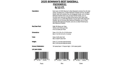 Topps Bowman Best Baseball 2025 - Hobby Box