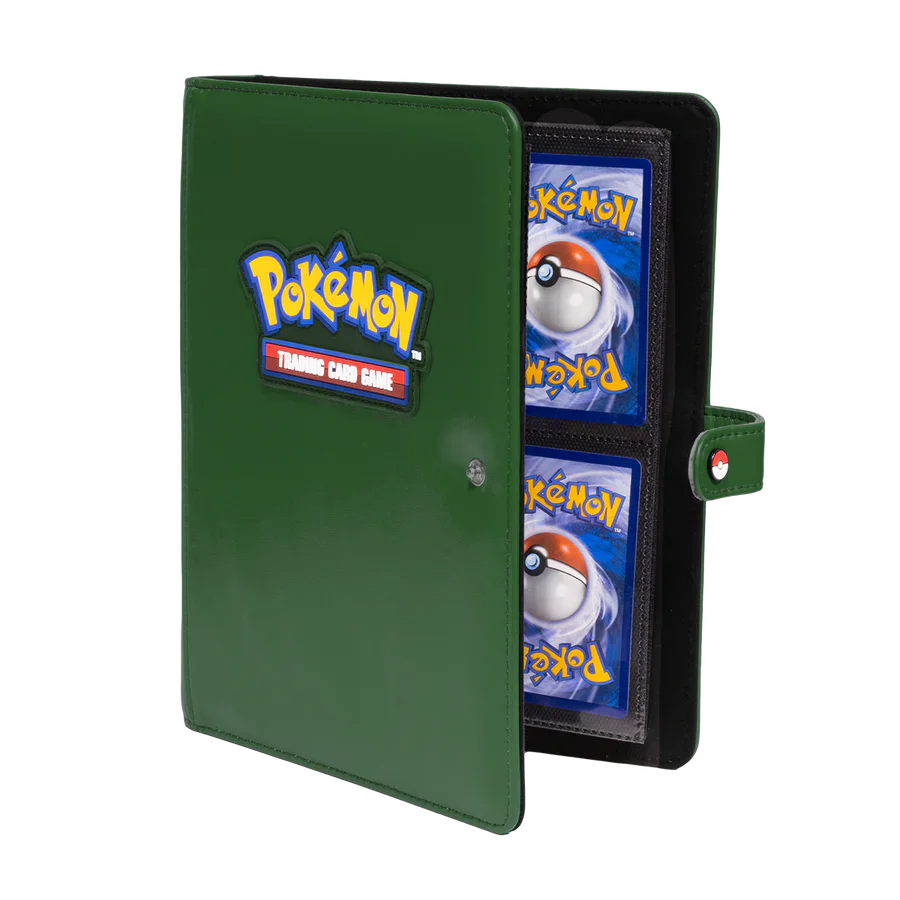 Ultra PRO Pokemon 4-Pocket Premium Green Snap Binder