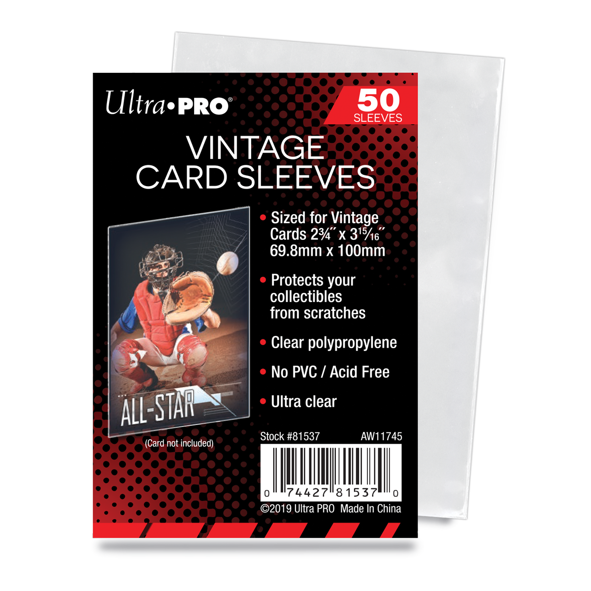Ultra PRO 2.75" X 3.94" Vintage Card Sleeves (50)