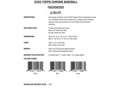 Topps Chrome Baseball 2025 - Mega Box