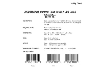 Topps Bowman Chrome U21 EURO 2023 - Hobby Box