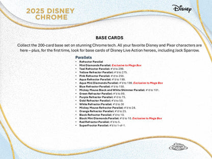 Topps Chrome Disney 2025 - Mega Box