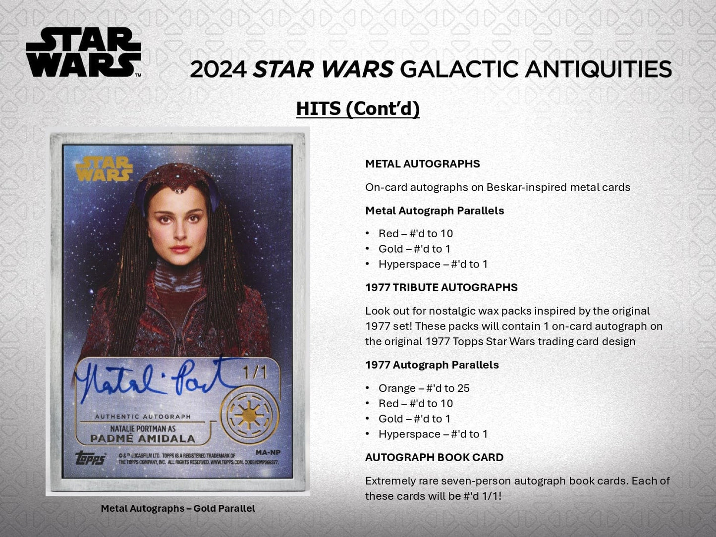 Topps Star Wars Galactic Antiquities 2024