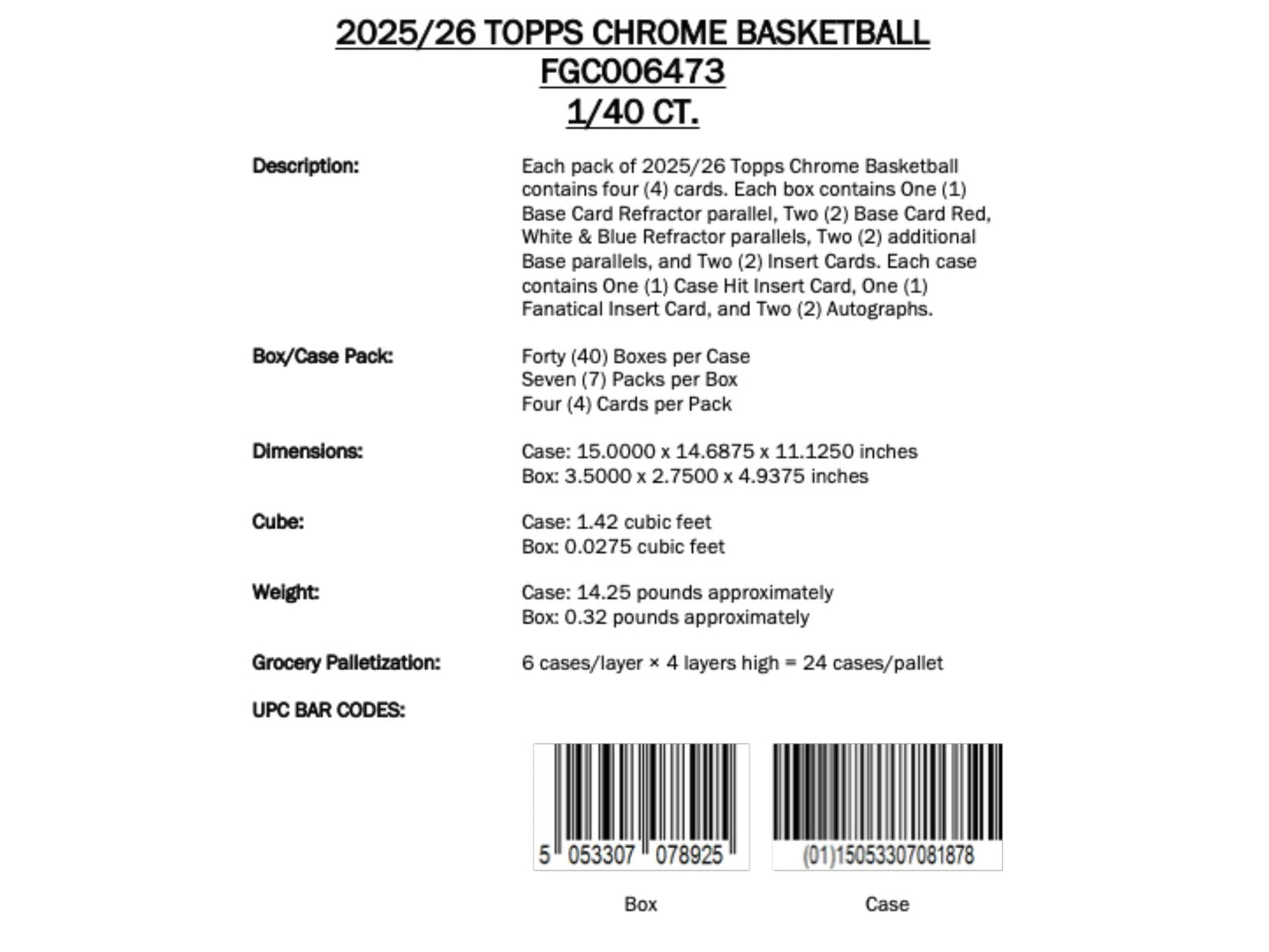 Topps Chrome Basketball 2025/26 - Value Box