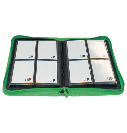 Ultra PRO Vivid 4-Pocket Zippered PRO-Binder - Green