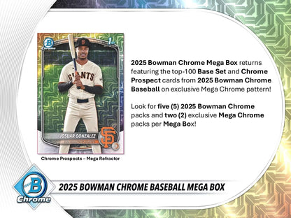Topps Bowman Chrome Baseball 2025 - Mega Box