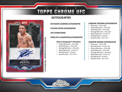 Topps Chrome UFC 2025 - Hobby Box