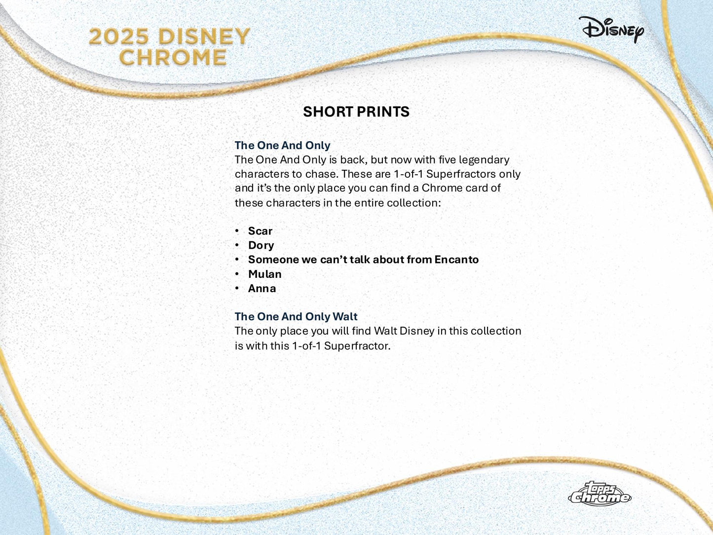 Topps Chrome Disney 2025 - Hobby Box