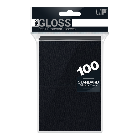 Ultra PRO PRO-Gloss Standard Deck Protector sleeves - Black (100)