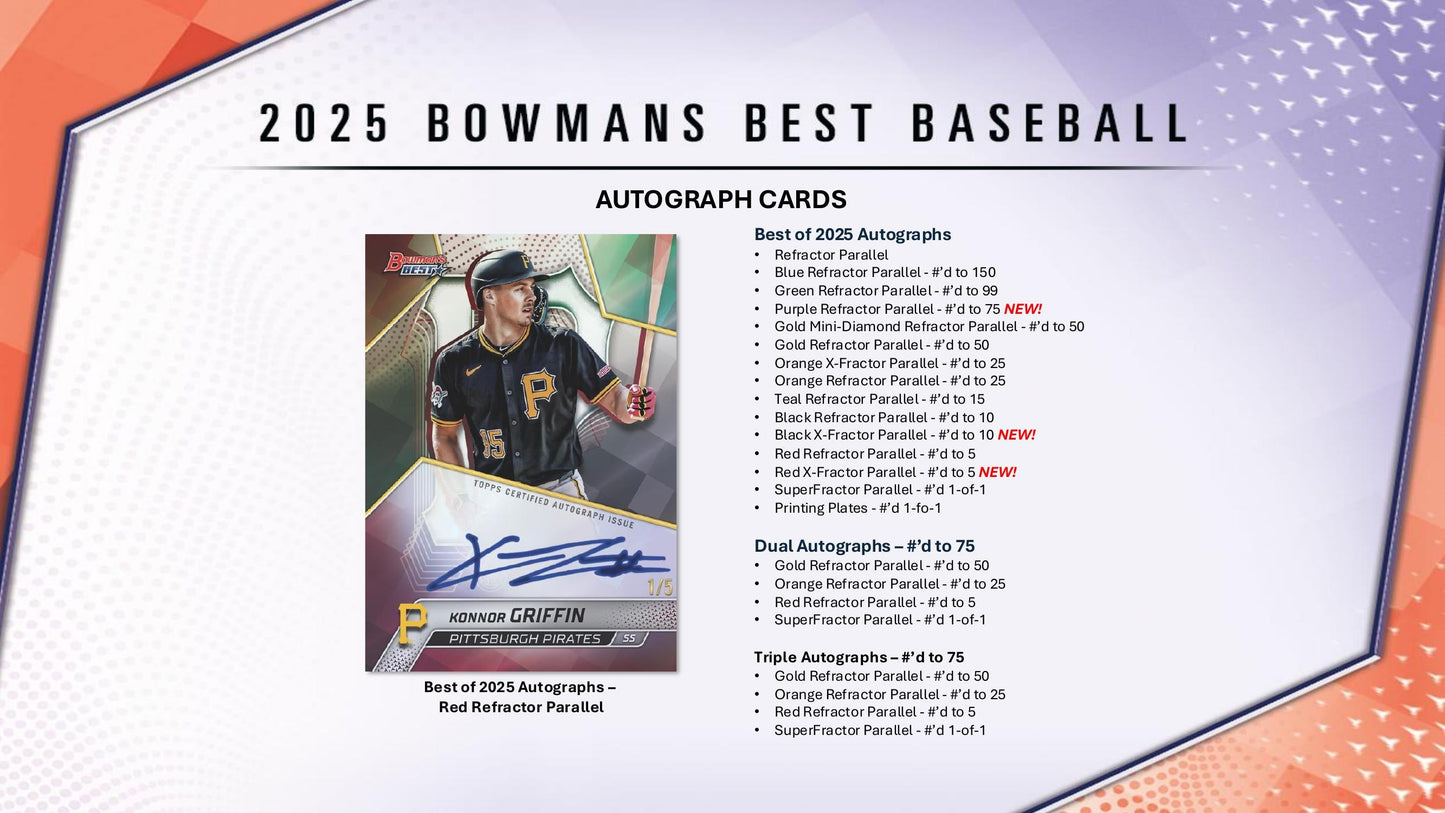 Topps Bowman Best Baseball 2025 - Hobby Box