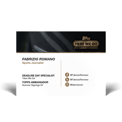Topps UEFA Summer Signings 2024/25 - Fabrizio Romano