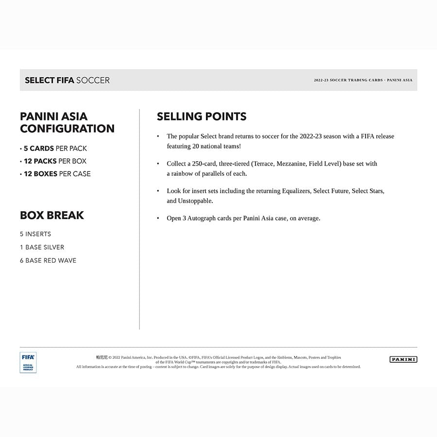 Panini Select FIFA 2022/23 - TMALL Box