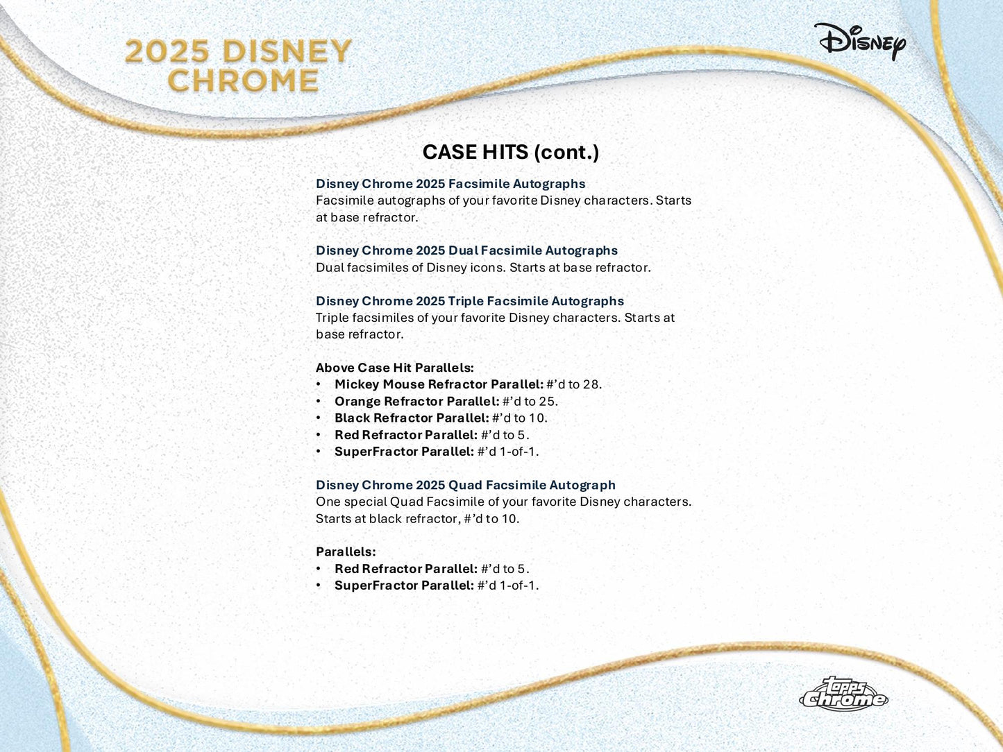 Topps Chrome Disney 2025 - Hobby Box