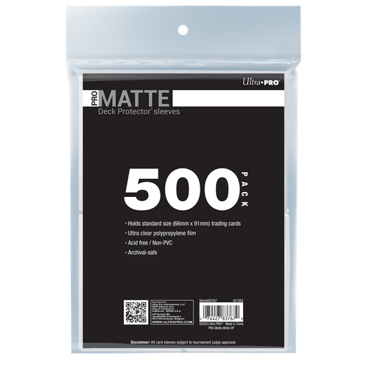 Ultra PRO PRO-Matte Standard Deck Protector Sleeves Bundle - White (500)