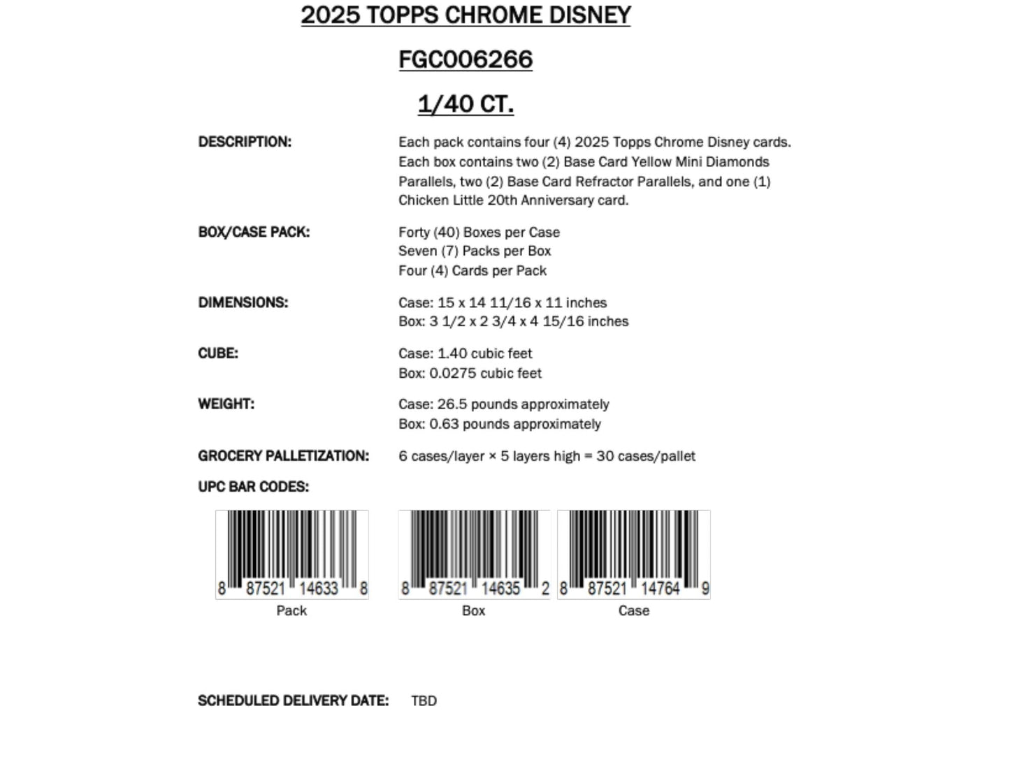 Topps Chrome Disney 2025 - Value Box