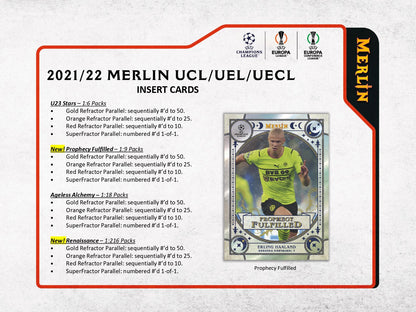 Topps Merlin UEFA Chrome 2021/22 - Hobby Box