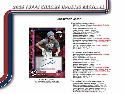 Topps Chrome Updates Baseball 2025 - Breakers Delight
