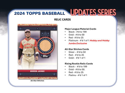 Topps Update Series Baseball 2024 - Jumbo Box