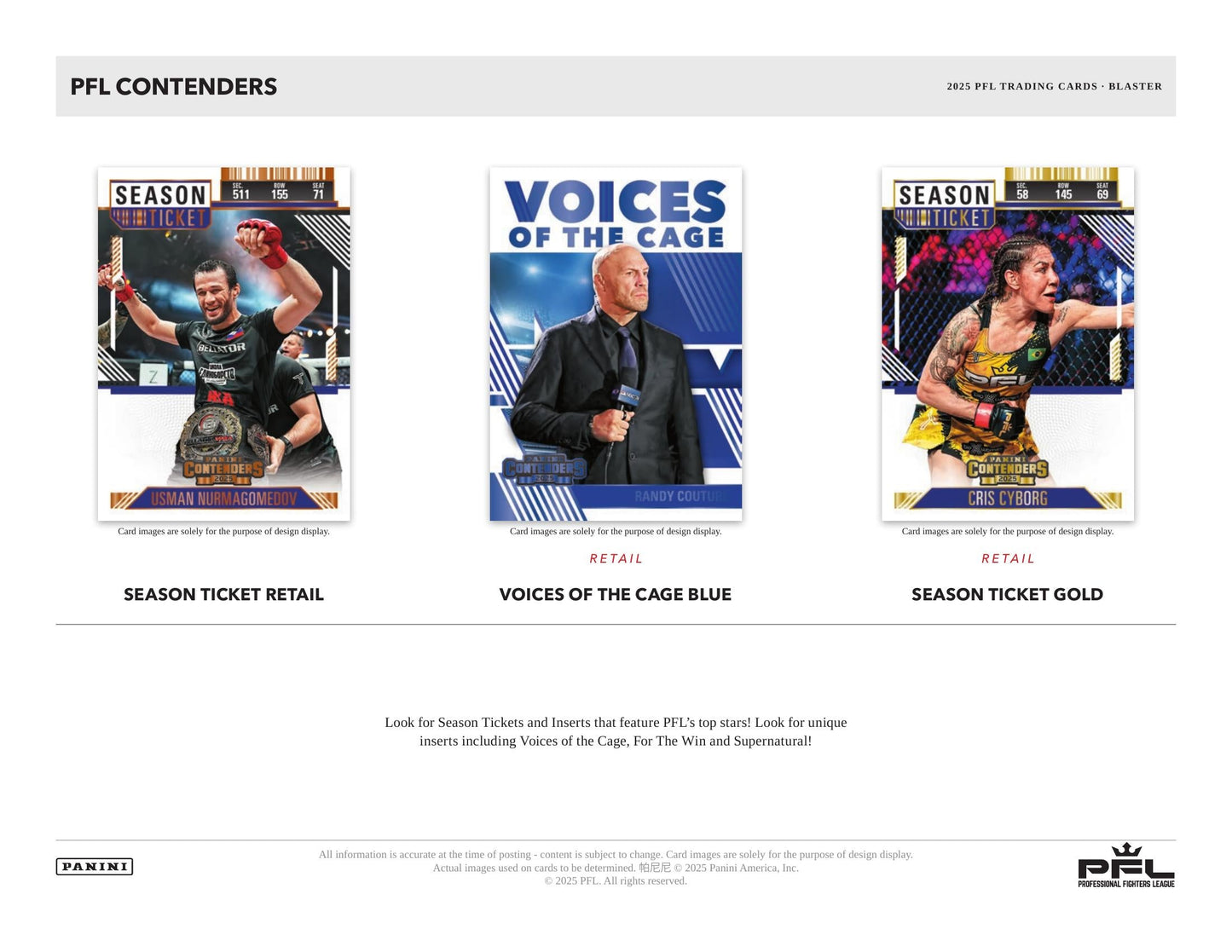Panini Contenders Professional Fighters League 2025 - Blaster Box