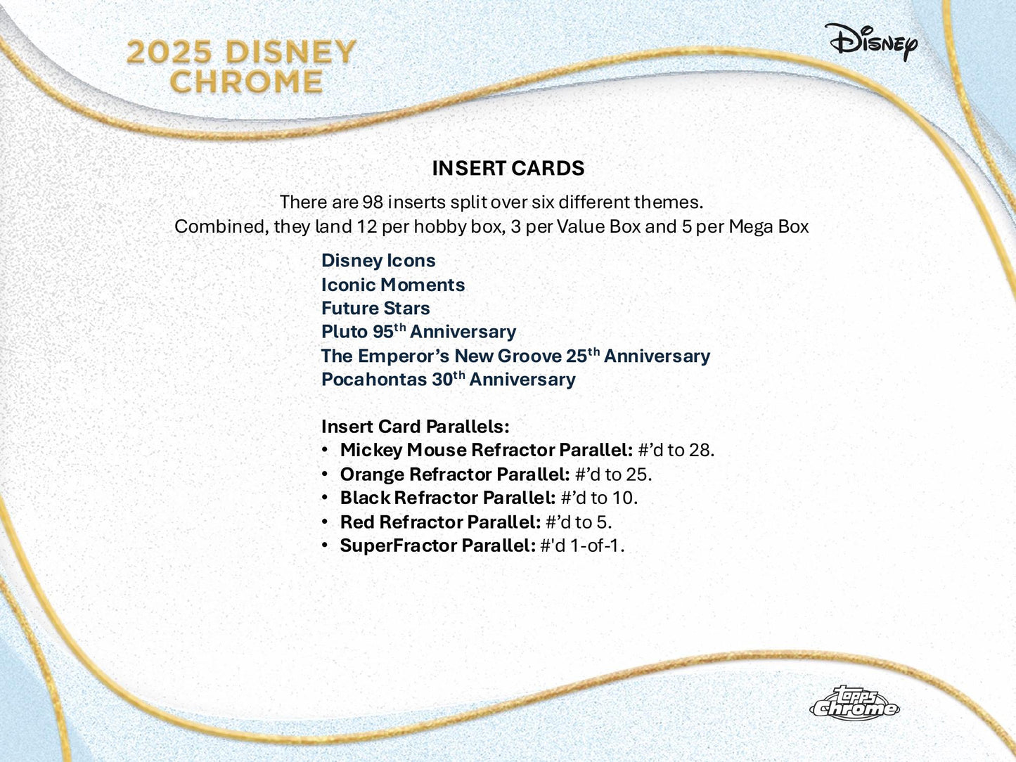 Topps Chrome Disney 2025 - Mega Box