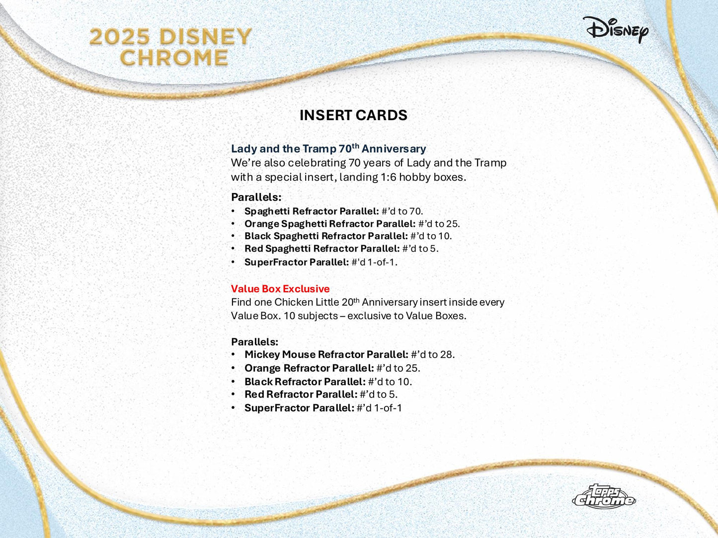 Topps Chrome Disney 2025 - Value Box