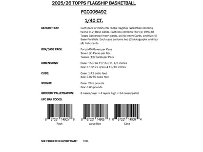 Topps NBA Basketball Flagship 2025/26 - Value Box