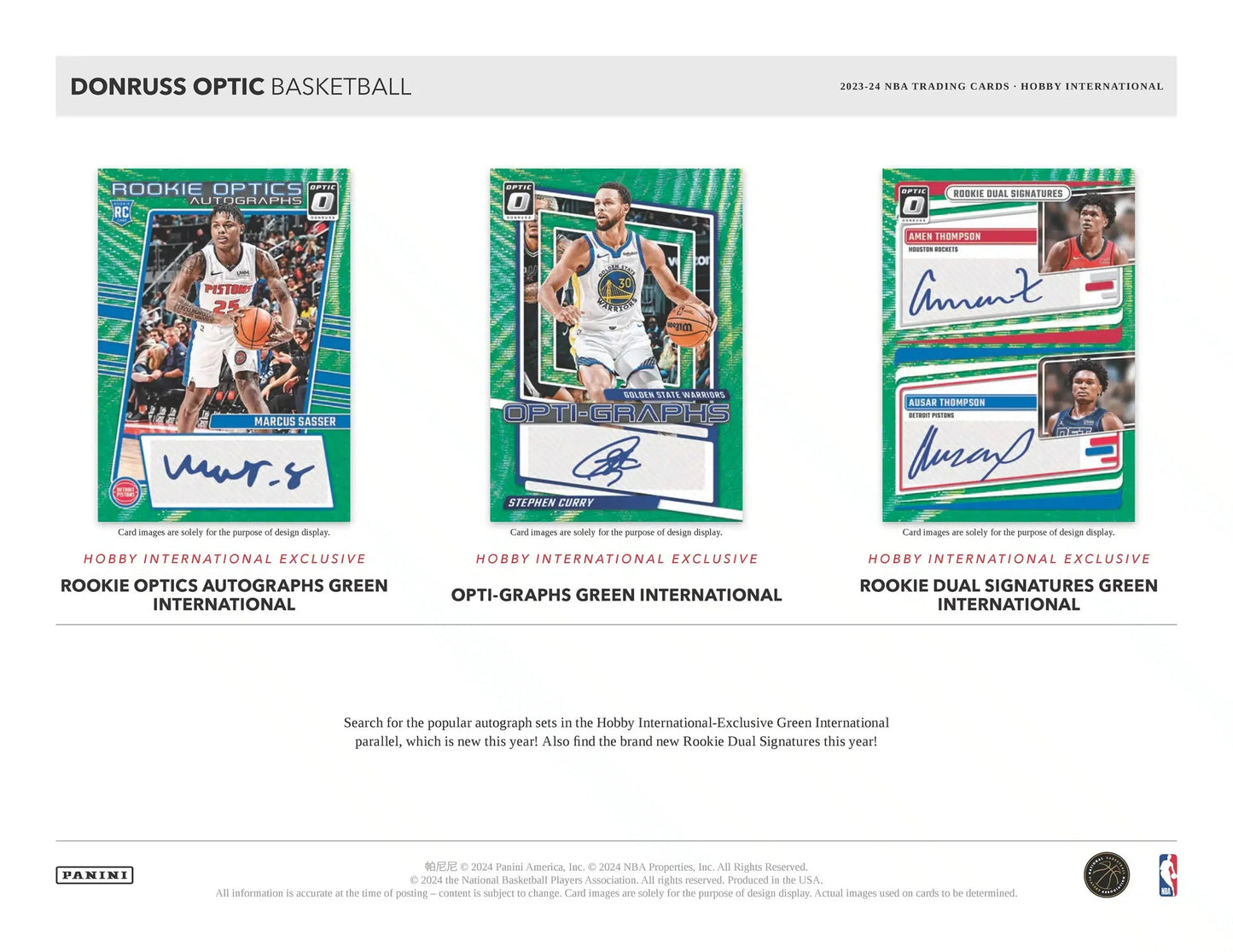 Panini Donruss Optic NBA Basketball 2023/24 - International Hobby Box