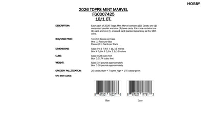 Topps Marvel Mint 2026 - Hobby Box