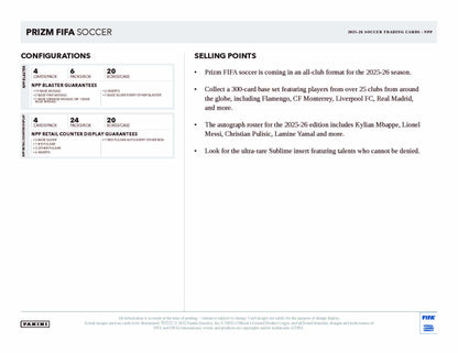 Panini Prizm FIFA 2025/26 - Blaster Box