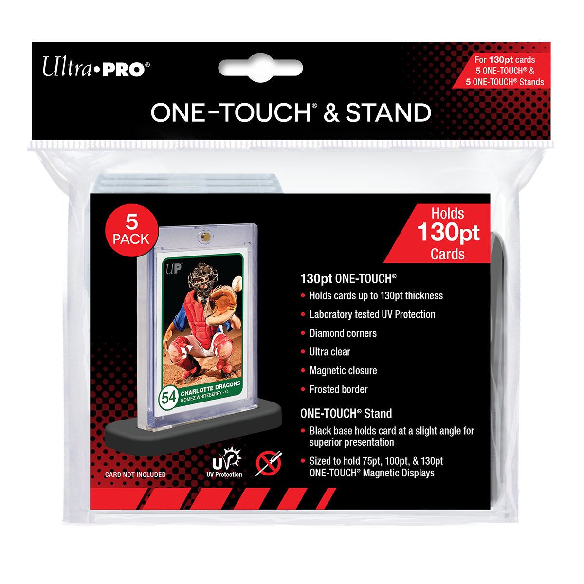 Ultra PRO 130PT UV ONE-TOUCH & Stands (5-pack)