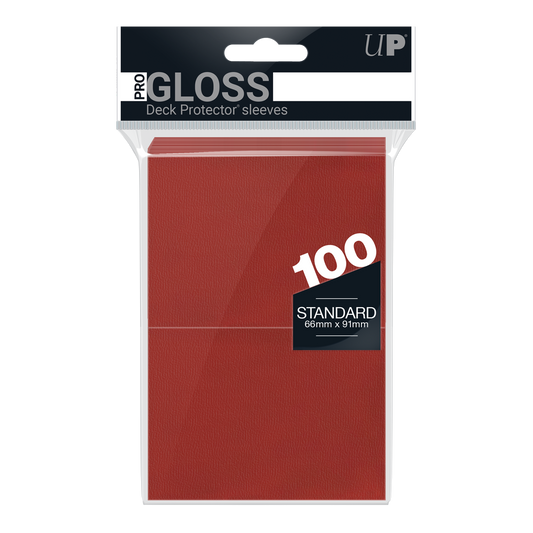 Ultra PRO PRO-Gloss Standard Deck Protector sleeves - Red (100)
