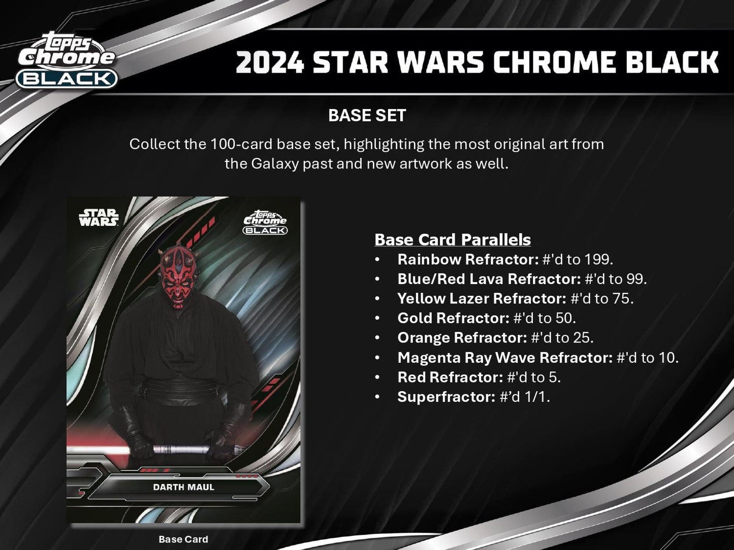 Topps Star Wars Chrome Black 2024 - Hobby Box