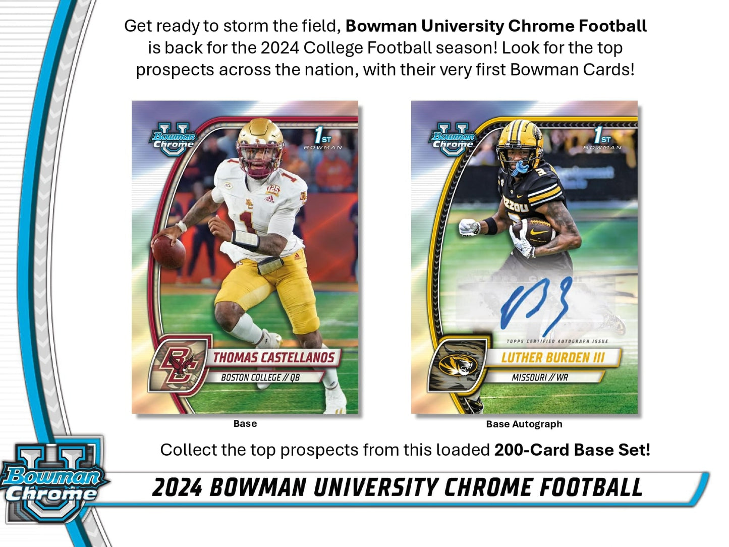 Topps Chrome Bowman University Football 2024 - Jumbo Box