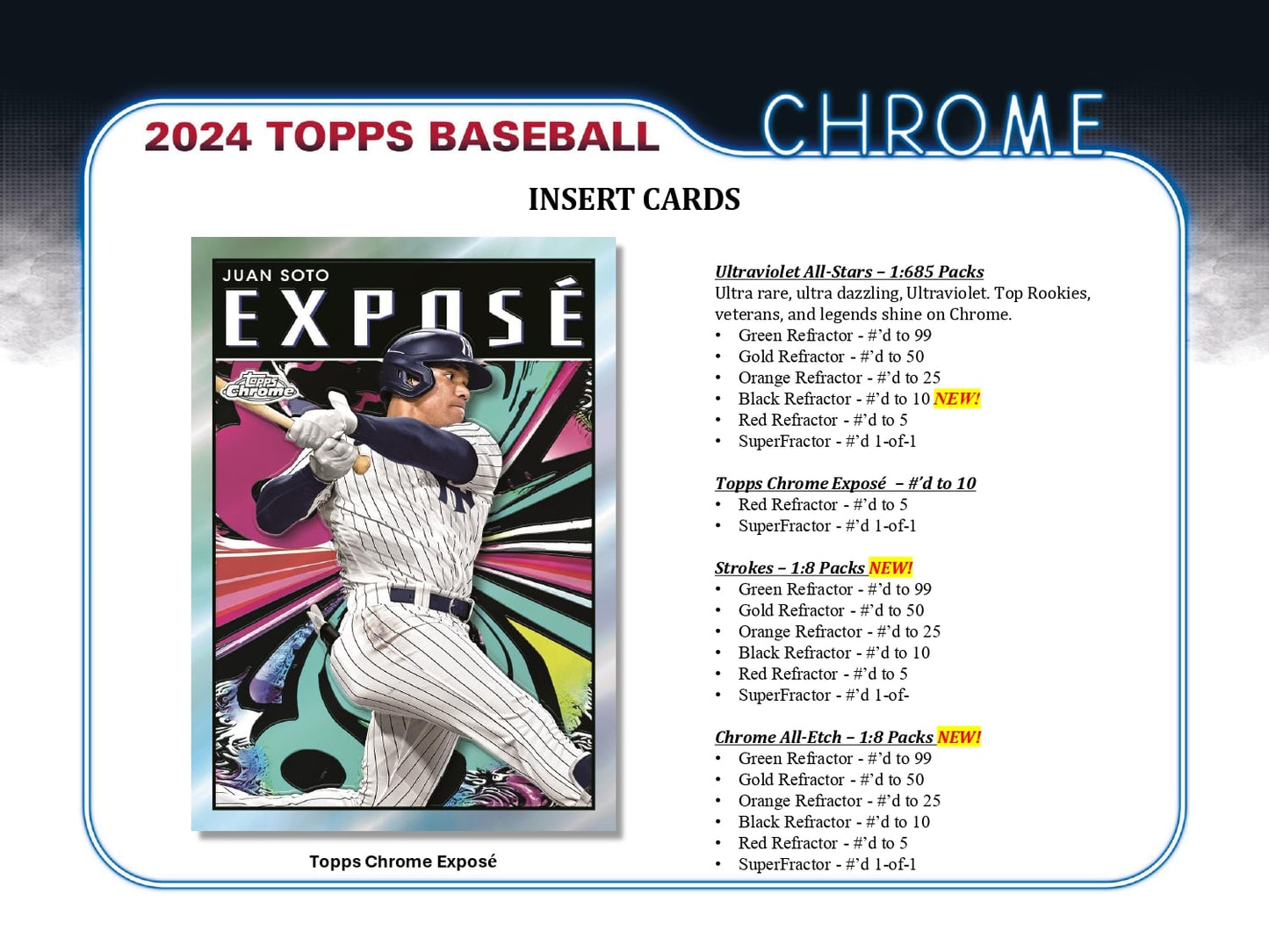 Topps Chrome Baseball 2024 - Hobby box