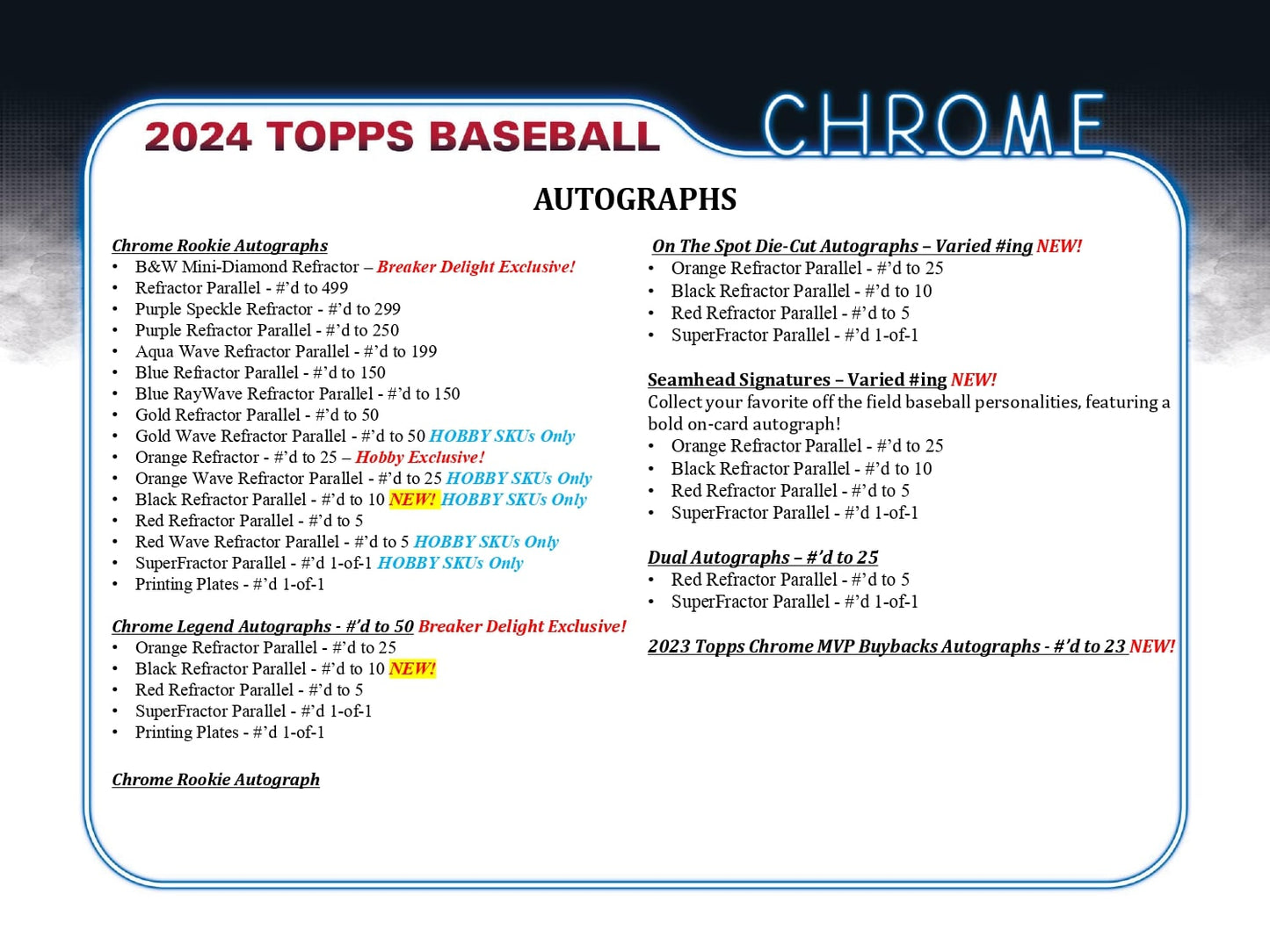 Topps Chrome Baseball 2024 - Hobby box