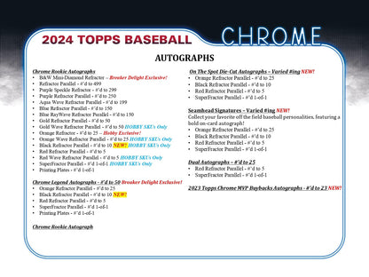 Topps Chrome Baseball 2024 - Hobby box