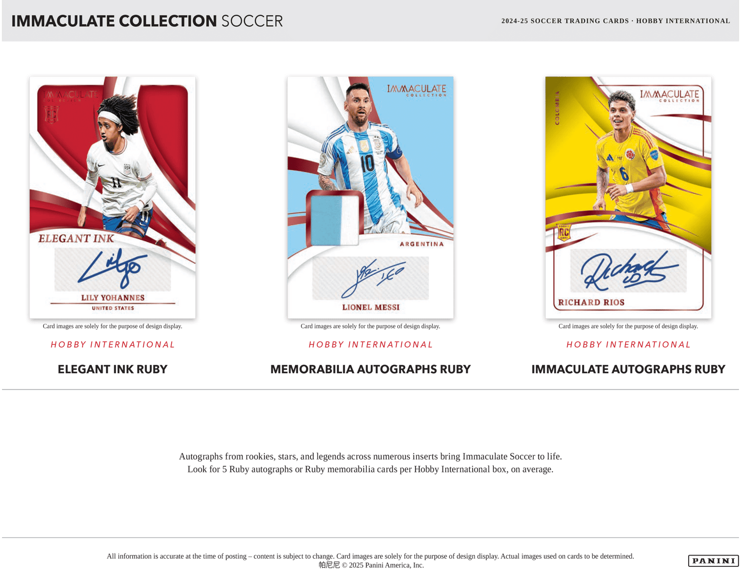 Panini Immaculate Soccer 2024/25 - International Hobby Box