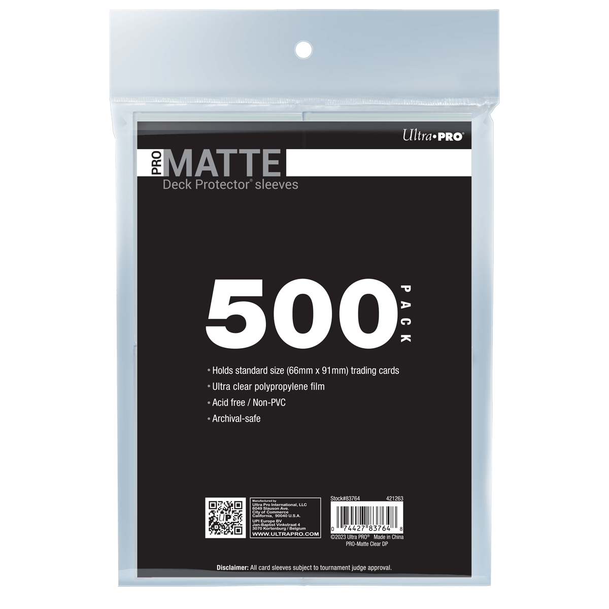 Ultra PRO PRO-Matte Standard Deck Protector Sleeves Bundle - Clear (500)