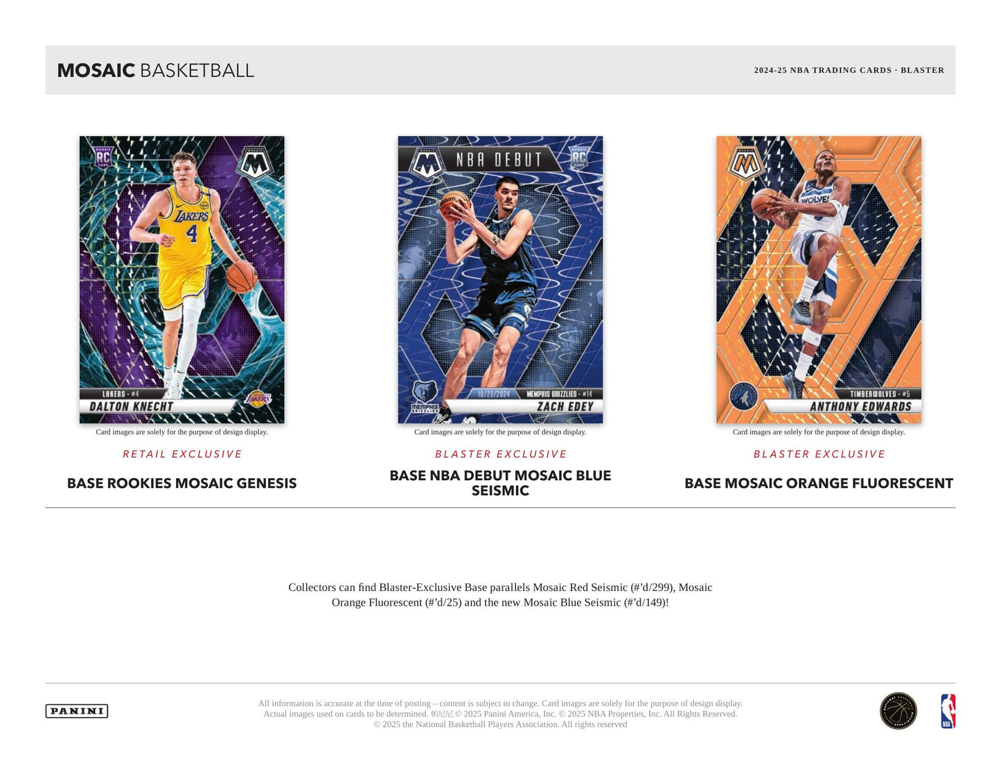 Panini Mosaic Basketball 2024/25 - Blaster Box