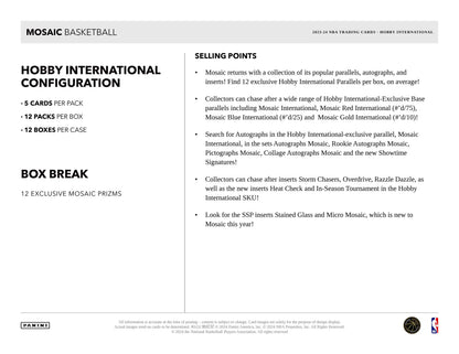 Panini Mosaic NBA Basketball 2023/24 - International Hobby Box