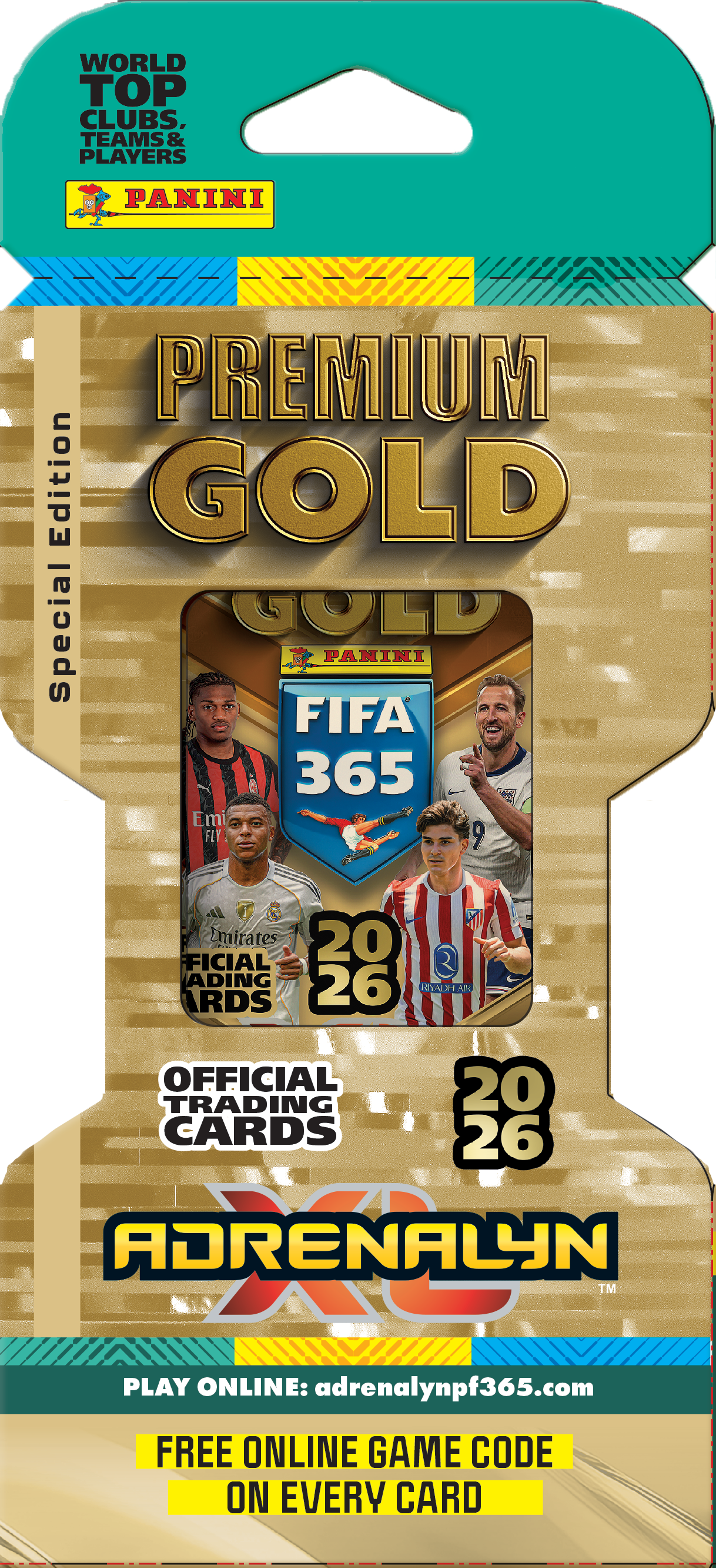 Panini FIFA 365 AdrenalynXL 2026 - Premium Gold Booster