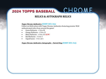 Topps Chrome Baseball 2024 - Hobby box