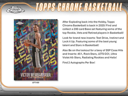 Topps Chrome Basketball 2024/25 - Hobby Box